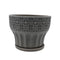 Macetero Maceta De Ceramica Gris Patrones Negro Alto M