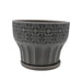 Macetero Maceta De Ceramica Gris Patrones Negro Alto M - Fliperex