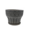 Macetero Maceta De Ceramica Gris Patrones Negro Alto S