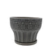 Macetero Maceta De Ceramica Gris Patrones Negro Alto S - Fliperex