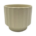 Macetero Maceta De Ceramica Limon Mate Lineas Verticales L - Fliperex