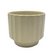 Macetero Maceta De Ceramica Limon Mate Lineas Verticales M - Fliperex