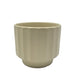 Macetero Maceta De Ceramica Limon Mate Lineas Verticales S - Fliperex
