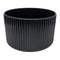 Macetero Maceta De Ceramica Negro Lineas Verticales Grande