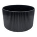 Macetero Maceta De Ceramica Negro Lineas Verticales Grande - Fliperex
