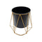 Macetero Maceta Geometrica Pedestal Fierro Decoracion Negro