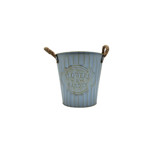 Macetero Metalico Decorativo Flowers And Garden Mediano - Fliperex