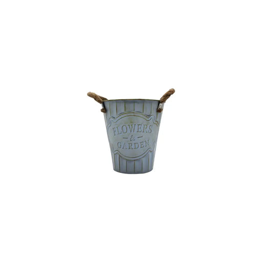 Macetero Metalico Decorativo Flowers And Garden Pequeño - Fliperex