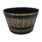 Macetero Plastico Diseño Efecto Barril De Madera Maceta XL