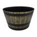 Macetero Plastico Diseño Efecto Barril De Madera Maceta XL - Fliperex