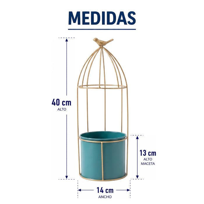 Macetero Metalico Con Pedestal Decorativo Plantas Suculentas