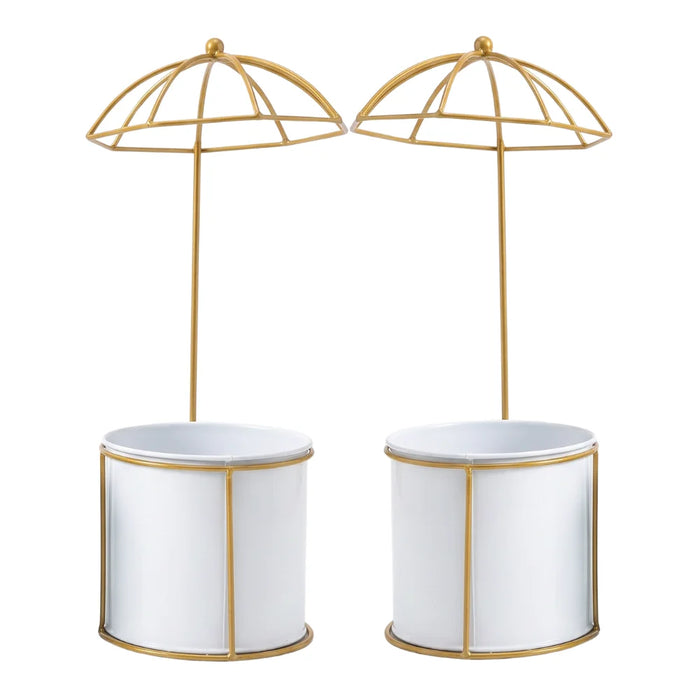 Macetero Metalico Con Pedestal Decorativo Plantas Suculentas