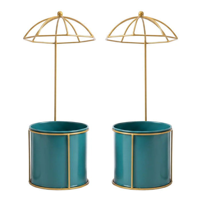 Macetero Metalico Con Pedestal Decorativo Plantas Suculentas