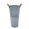 Macetero Metalico Decorativo Celeste Tipo Florero L