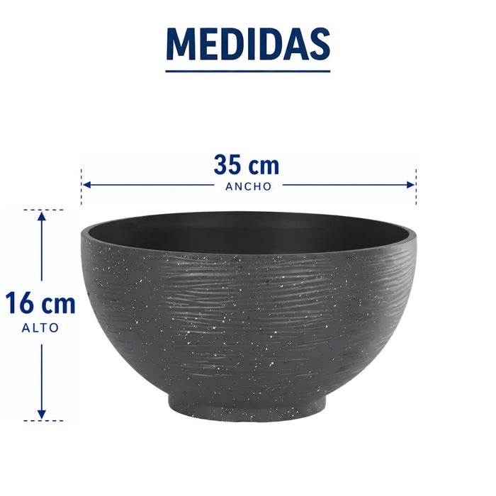 Macetero Plastico Semi Esfera Premium Diseño a Rayas S
