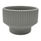 Maceteros Maceta De Ceramica Copon Lineas Gris Mate L