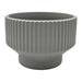 Maceteros Maceta De Ceramica Copon Lineas Gris Mate L - Fliperex