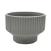 Maceteros Maceta De Ceramica Copon Lineas Gris Mate M - Fliperex