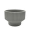 Maceteros Maceta De Ceramica Copon Lineas Gris Mate S