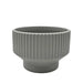 Maceteros Maceta De Ceramica Copon Lineas Gris Mate S - Fliperex