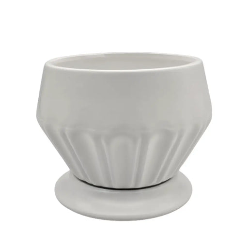Maceteros Maceta De Ceramica Diamante Elegante Blanco M - Fliperex