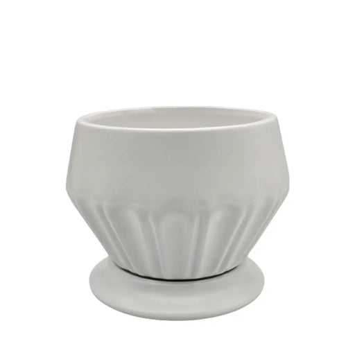 Maceteros Maceta De Ceramica Diamante Elegante Blanco S - Fliperex