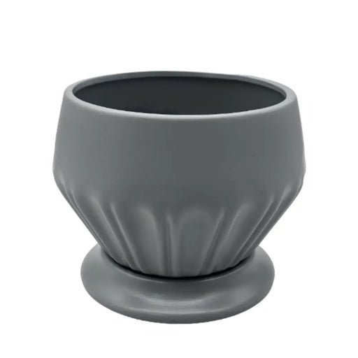 Maceteros Maceta De Ceramica Diamante Elegante Gris M - Fliperex