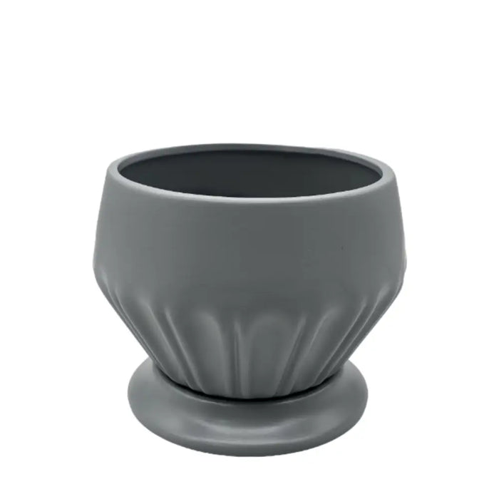 Maceteros Maceta De Ceramica Diamante Elegante Gris S - Fliperex
