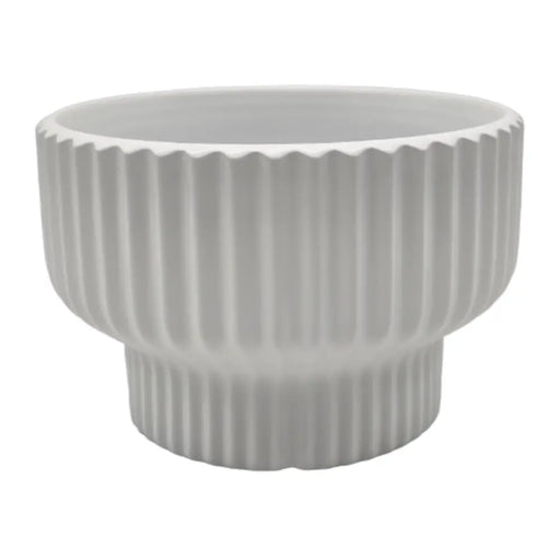 Maceteros Maceta De Ceramica Estilo Copon Blanco Mate L - Fliperex