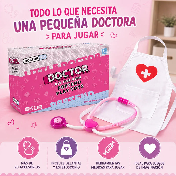 Maletin De Doctora Infantil Set Medico Con Accesorios Niñas