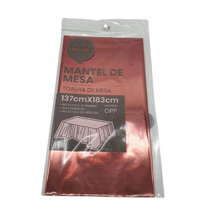 Mantel Metalizado Para Mesa Decoración Cumpleaños - Fliperex