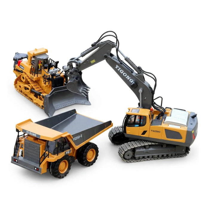 Máquinas De Construcción Control Remoto Metal Recargables Rc