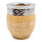 Mate Imperial De Algarrobo Con Virola De Alpaca Artesanal