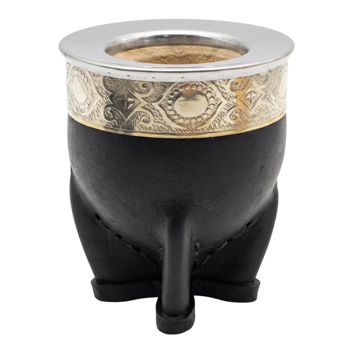 Mate Imperial De Calabaza Con Cuero y Virola De Alpaca