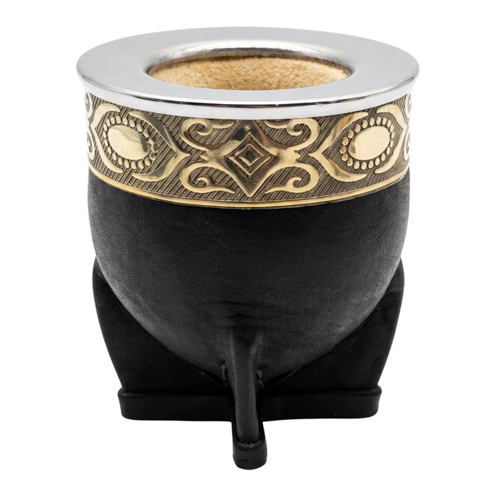 Mate Imperial De Calabaza Con Cuero y Virola De Alpaca
