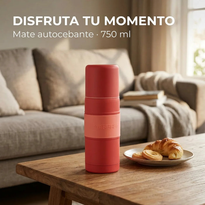 Mate Listo 750 Ml Liso Acero Inoxidable Con Bombilla