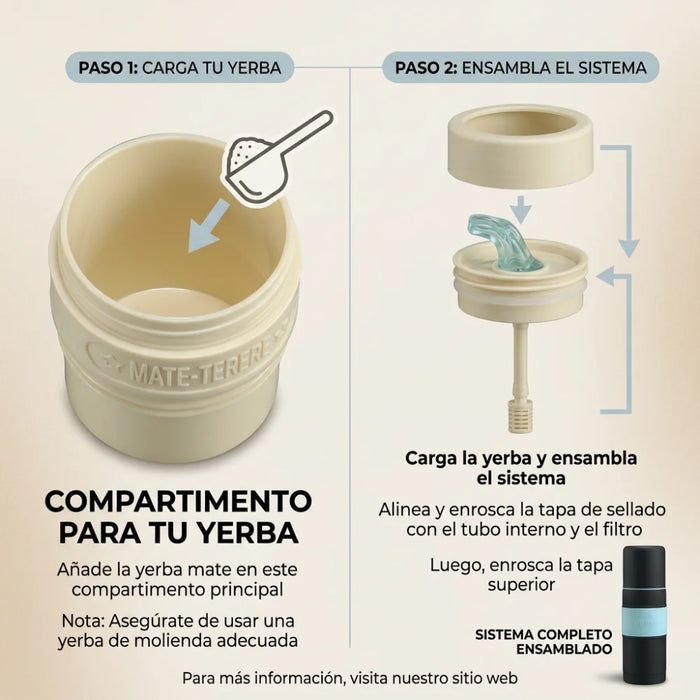 Mate Listo 750 Ml Liso Acero Inoxidable Con Bombilla