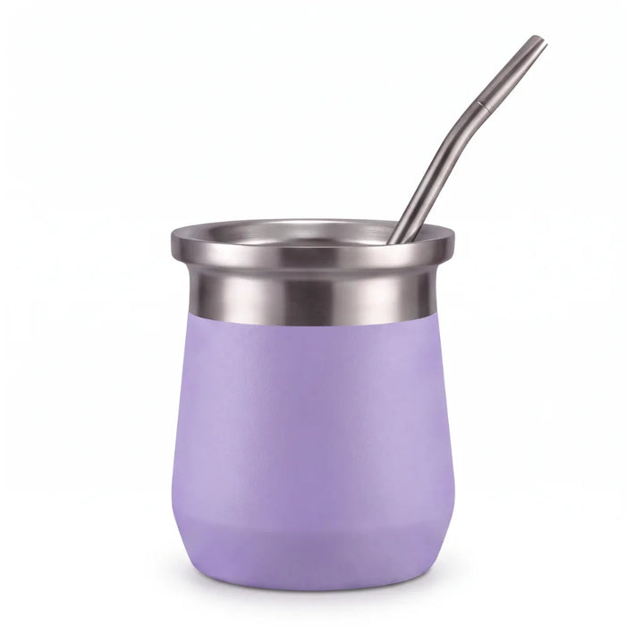 Mate Termico Acero Inoxidable 280 Ml Con Bombilla