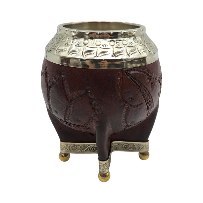 Mate Torpedo Borravino de Calabaza con Virola Cincelada