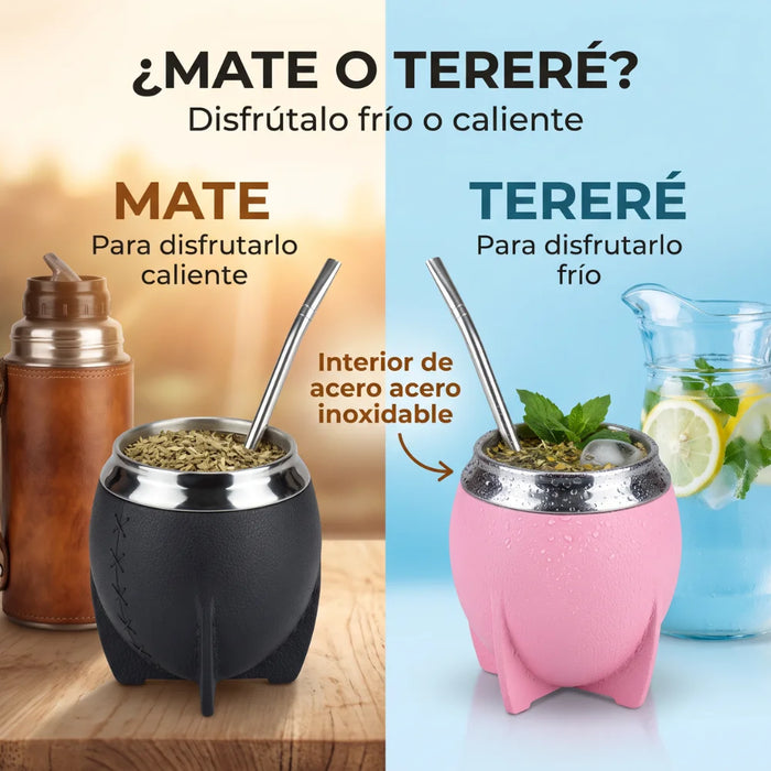 Mate Torpedo Termico Acero Inoxidable 280 Ml Con Bombilla