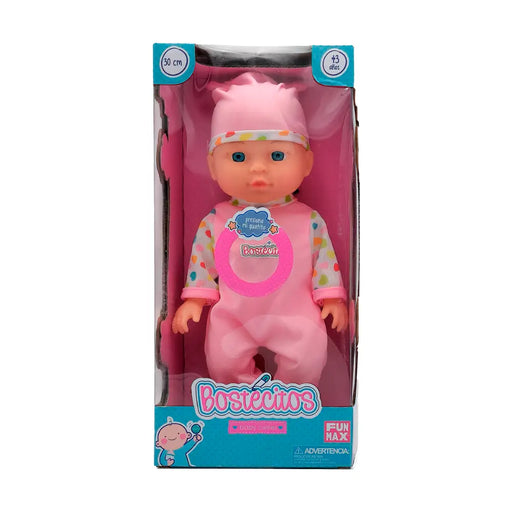Muñeca Bostecitos Bebe Rosado Juguete 30 Cm Original Sonidos - Fliperex