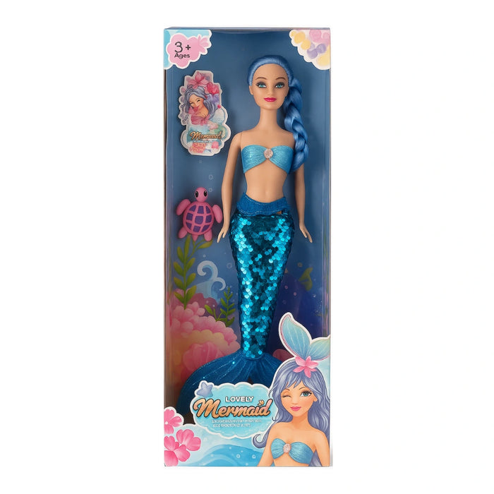 Muñeca Sirena Lovely Con Vestido De Lentejuelas Juguete