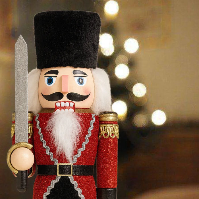 Muñeco Cascanueces Madera 30 Cm Adorno Navideño Decorativo