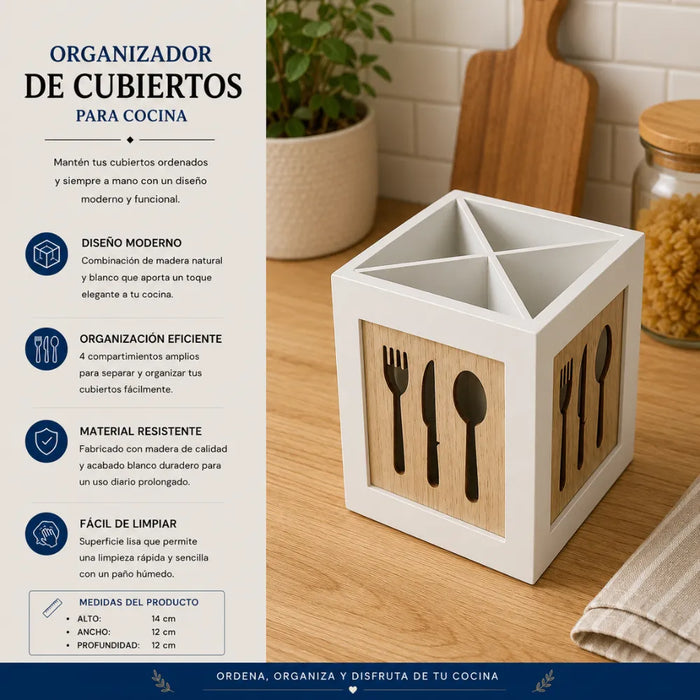 Organizador De Servicios Cubiertos De Cocina Porta Servicios