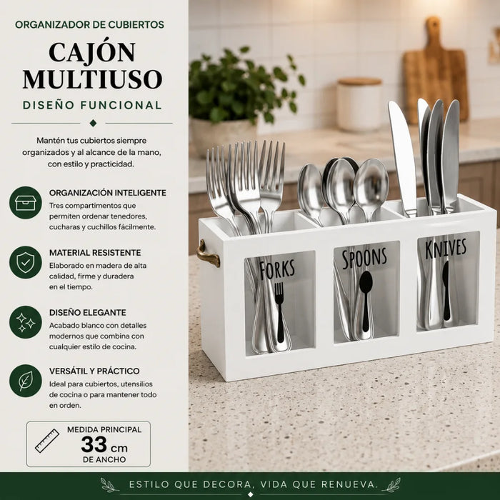 Organizador De Servicios Porta Servicios Cubiertos De Cocina