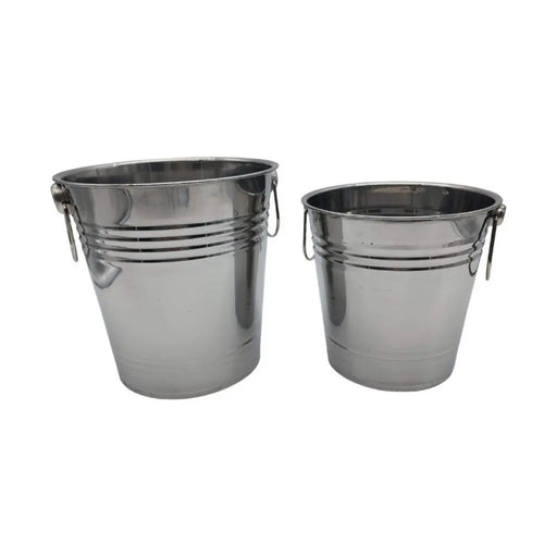 Pack 2 Hieleras Metalicas Vintage Con Asas Hielo Tragos - Fliperex