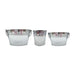 Pack 3 Hieleras Metalicas Vintage Champaña Hielo Tragos Bar - Fliperex