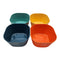 Pack 4 Potes Plásticos De Colores Reutilizables Multiuso