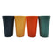 Pack 4 Vasos Plásticos De Colores Reutilizables Grandes