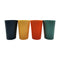 Pack 4 Vasos Plásticos De Colores Reutilizables Para Fiestas